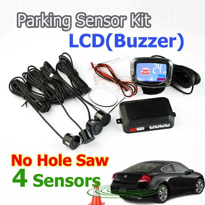 Buy Viecar 4 Sensors No Drill Hole Saw Buzzer LCD