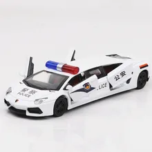 White Super Sport Cop Car Toys 136 Scale Diecast Metal Car 17CM Pull Back Mini Simulation Auto Boy Acousto-optic Model Vehicle : image White Super Sport Cop Car Toys 136 Scale Diecast Metal Car 17CM Pull Back Mini Simulation Auto Boy Acousto-optic Model Vehicle