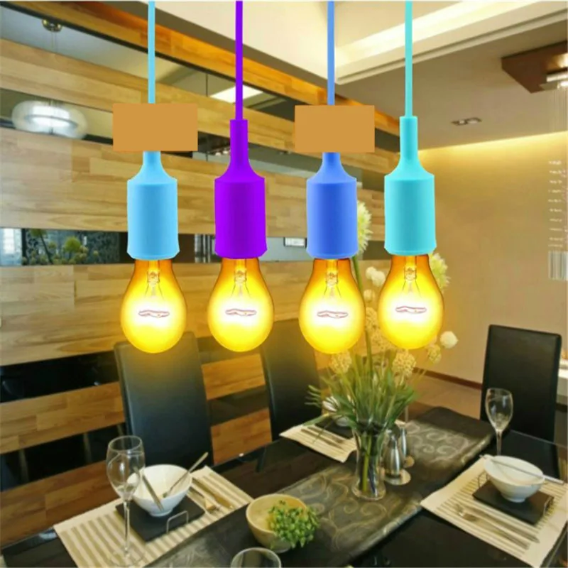 Bases da Lâmpada lâmpada do teto tampa da Product : Colorful E27 Lamp Cover / E27 Silicone Cap