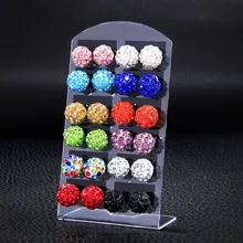 12 пар набор 10 мм кристальная глина брендовые серьги-гвоздики микро серьги-шарики в стиле диско для женщин здоровые модные ювелирные изделия Прямая поставка