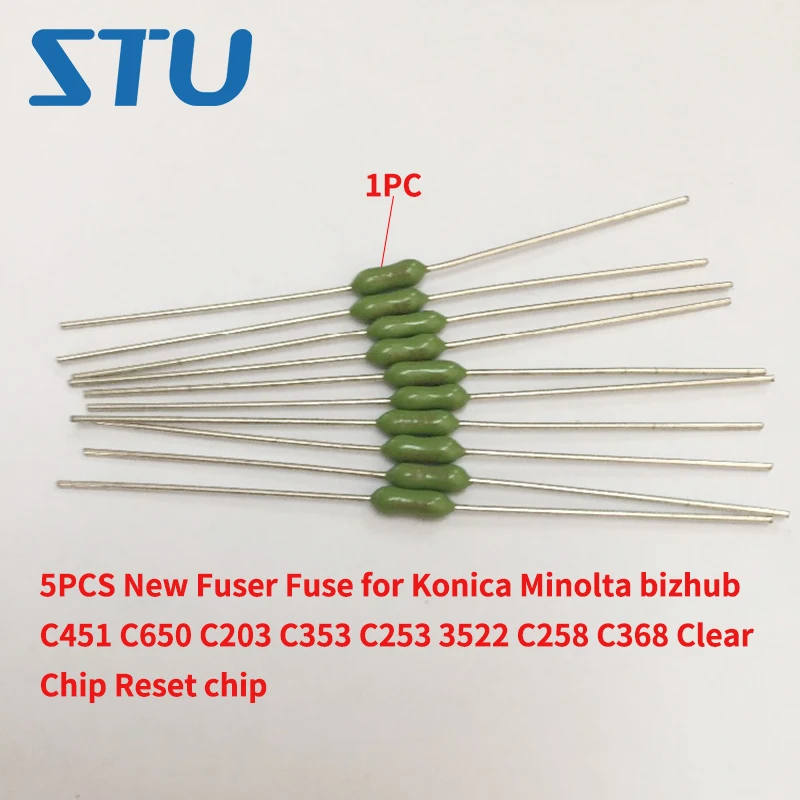 5PCS New Fuser Fuse for Konica Minolta bizhub C451 C452 C650 C203 C353 C253 3522 C258 C308 C368 Clear Chip Reset chip