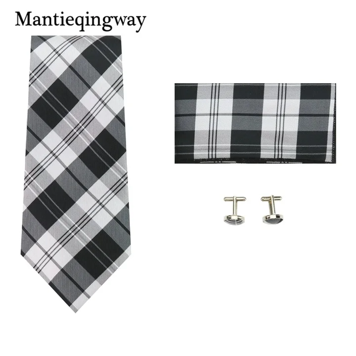Mantieqingway 60 цветов галстук носовой платок Запонки Наборы для мужчин бизнес цветочные полосы печатных шеи галстук носовой Запонки Набор