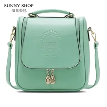 Sunny shop señora summer pretty mujeres de corea del hombro de las mujeres de la vendimia fresca bolsa de estudiantes de la escuela bolsa de mensajero de las mujeres bolsa de diseñador de moda