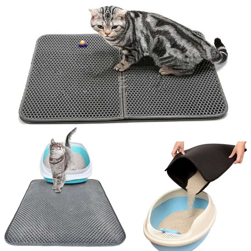 Easy Cleaning Waterproof Cat Litter Tray Mat Double layer Puppy Cat