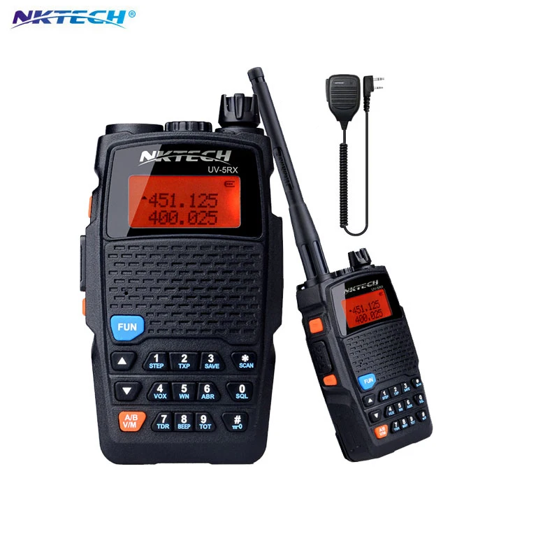 Walkie Talkie NKTECH UV-5RX VHF UHF 3200mah 5W Two-Way Radio Walkie Talkie with 1pcs Speaker Microphone