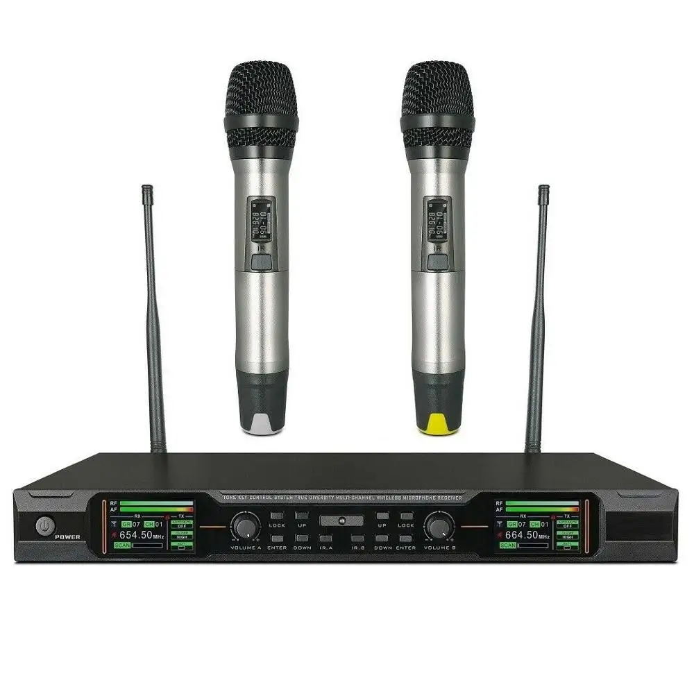 

Bolymic Cordless Microphone for Church UHF Hign End Wireless Vocal Microphone System dual mic handheld for school stage church