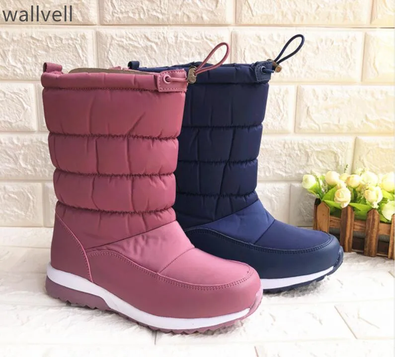 

wallvell Girls boys snow boots non-slip waterproof warm children's boots