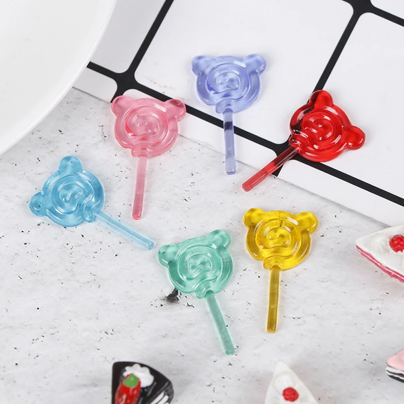 6pcs Dollhouse Mini Lollipop Miniature Models For Doll Scene Accessories Toys