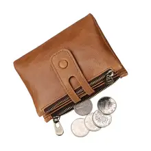 Мужской кошелек из натуральной воловьей кожи, винтажный кошелек, брендовый Многофункциональный клатч, кошелек для монет