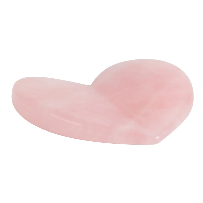 1 шт. натуральный розовый кварц в форме сердца гуаша корпус иглоукалывания скребок массажный инструмент для лица спины ног Массажер для поддержания здоровья лечение