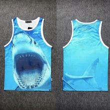 Хип-хоп майка мужская летняя с обеих сторон 3D печать сетка хлопок