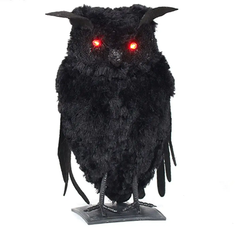 

Halloween Bar Decoration Glowing Bat Owl Crow Simulation Animal Party Horror Atmosphere Props Halloween Decoration