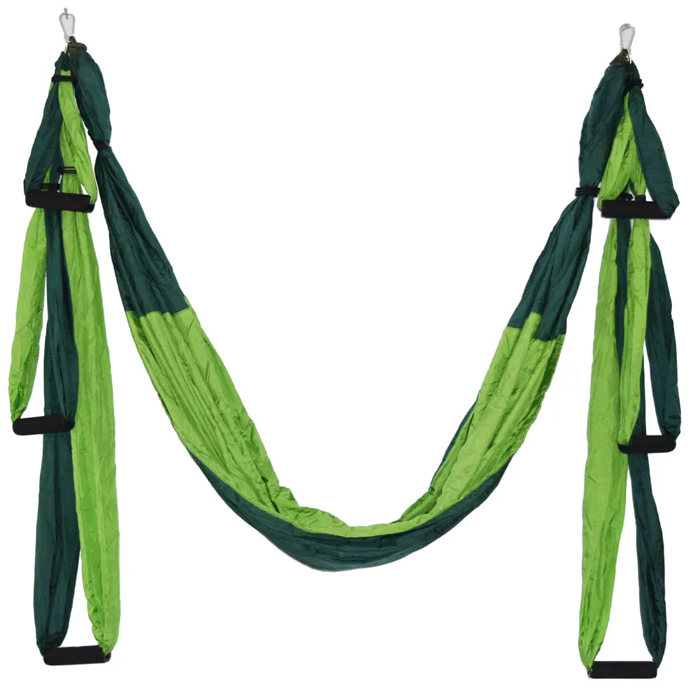 13 цветов прочность декомпрессии Йога гамак инверсия trapeze антигравитации воздушная тяговым Йога центр ремень Йога качели - Цвет: Blackish Grass green