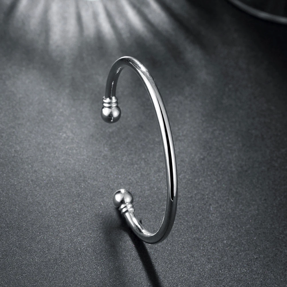 Top Quality Wholesale Silver Plated Bangle,Wedding Jewelry Accessories,Men Lacoste Fashion Round Shape Silver Bracelet