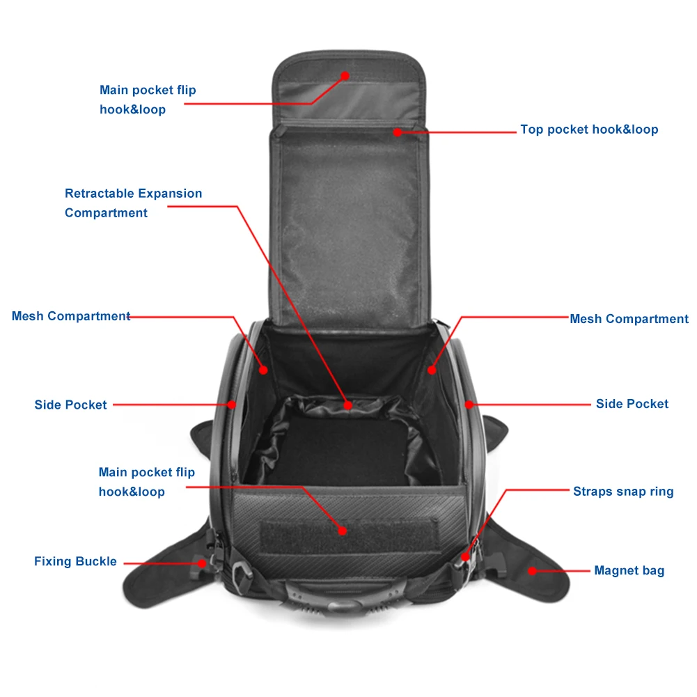 Сумка на бак мотоцикла с сенсорным экраном, вместительная сумка для хранения шлема, рюкзак велосипедиста для мотокросса, сумка на заднее сиденье, переносная сумка