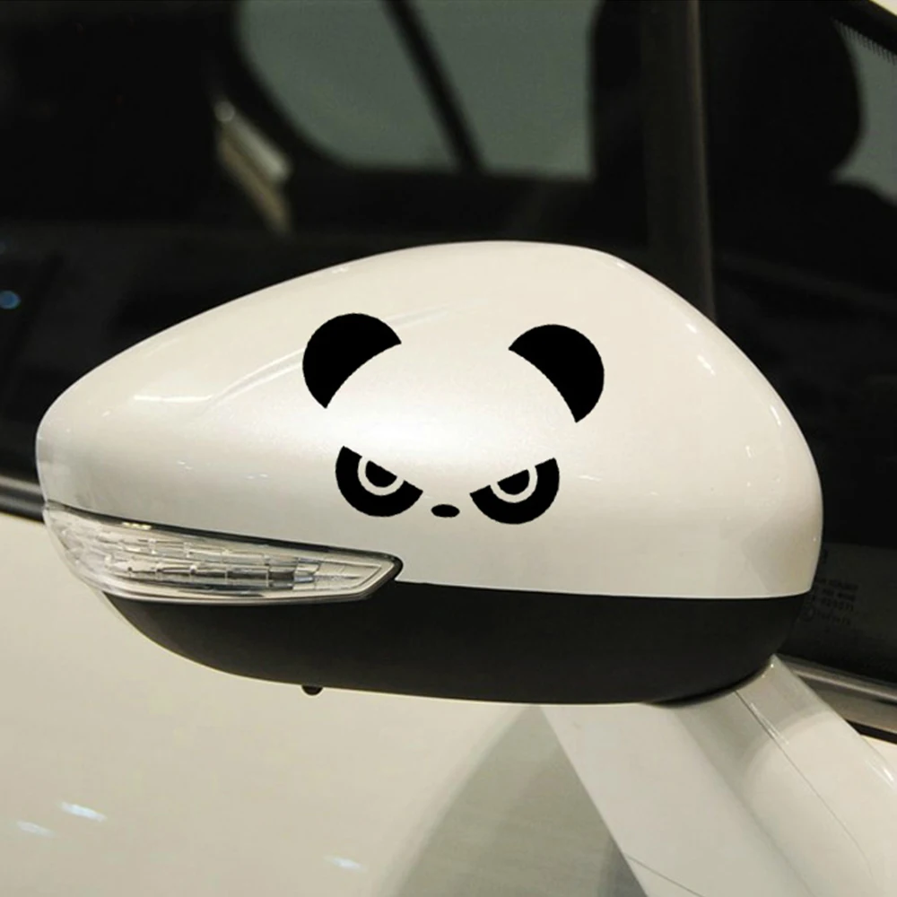 

2pcs Funny Car Rearview Mirror Sticker Door Decal Window Vinyl Cute Panda Eyes Window Stickers Cover Car Decor Accessories