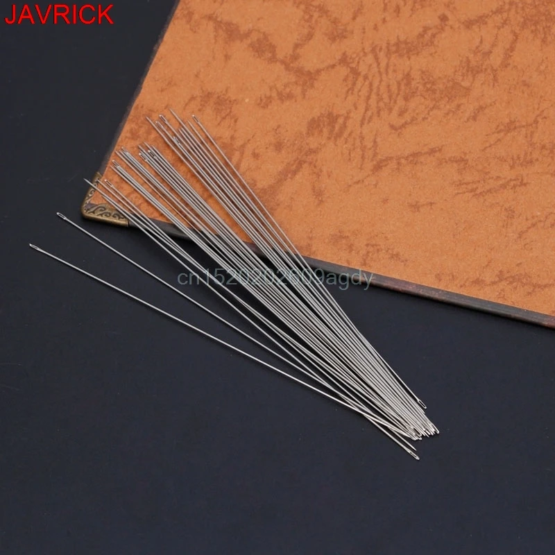 30X Beading Needles Threading Cord Tool Jewelry Stainless Steel 0.6*120mm Nice