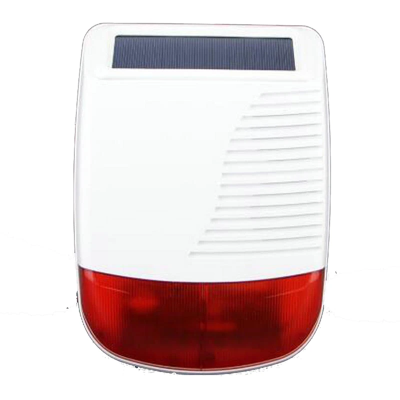 868Mhz Wireless Solar Powered Waterproof Strobe Siren for GSM Alarm DIY System Standalone Siren On-site and Alarm Flash Siren