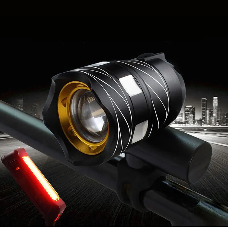 15000LM zoomable XM L T6 LED bicycle light front lamp torch headlight