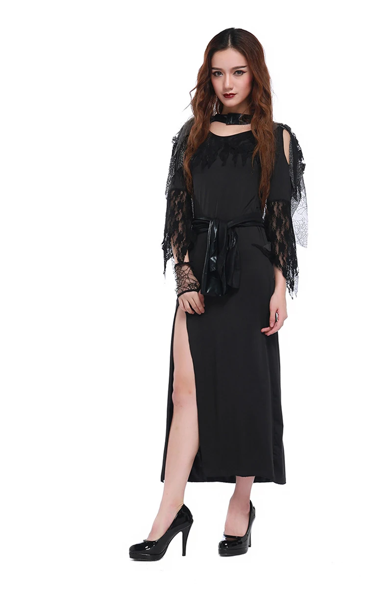 Готический Темный ангел ночной призрак Косплей Костюм для взрослых колдунья