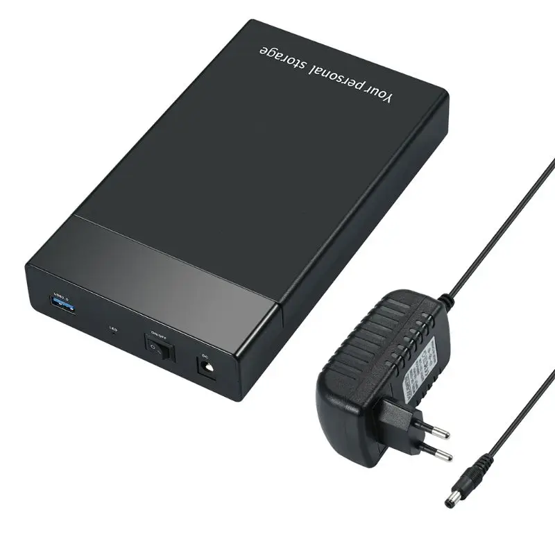 

High Speed 2.5Inch/3.5Inch USB3.0 SATA 1153E Hard Disk Drive Box External HDD Enclosure Case with Power Adapter Accessories