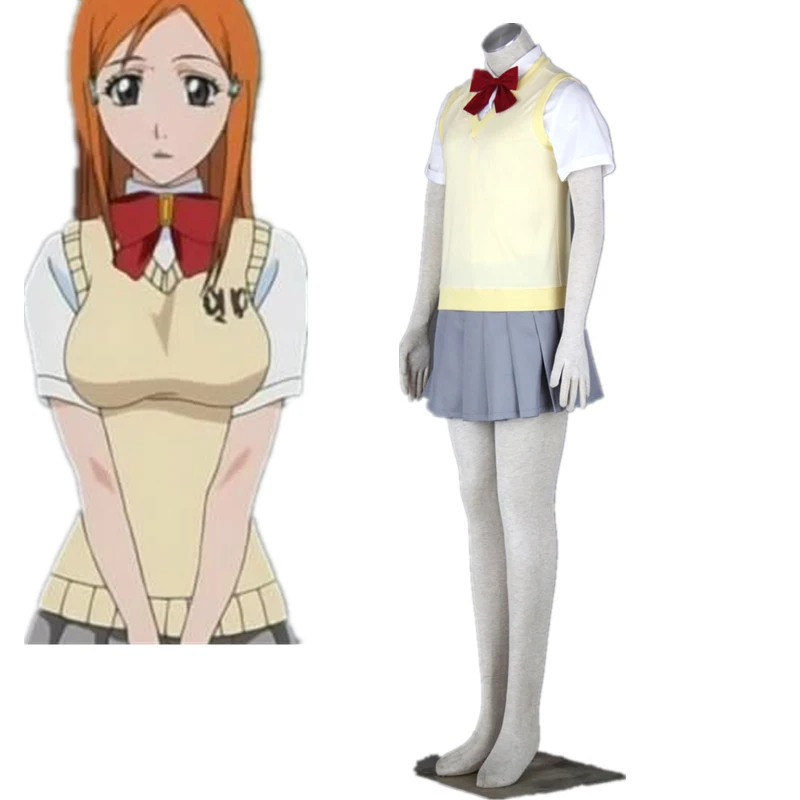 

Bleach Inoue Orihime Kuchiki Rukia Cosplay Summer School Uniform Cosplay Costume