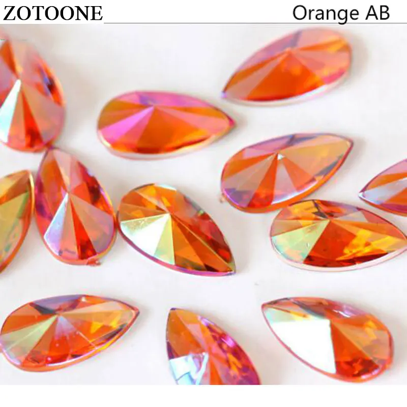 ZOTOONE 50 100 шт 8х13 мм горячая распродажа высокое качество 6 цветов плоские Акриловые