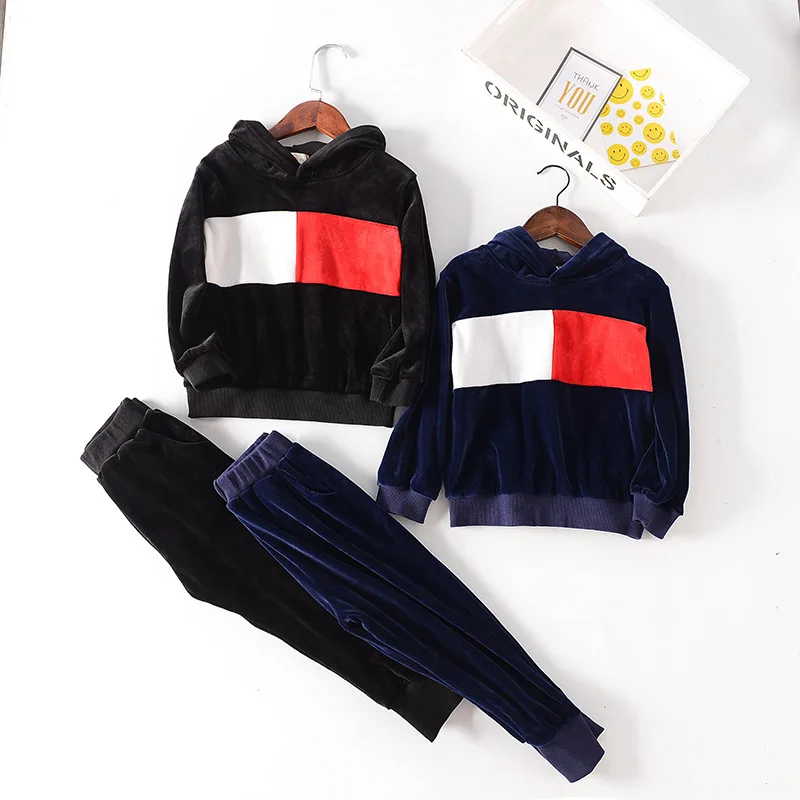 

2019 Spring Autumn Kids Tracksuit Clothing for Girls Hoodies Coats Velvet Suits for Boys Kids Boys Hoodies Children Clothing Set