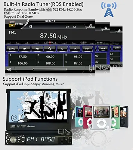 Excellent Single 1Din Car CD DVD Player GPS Navigator Car Stereo radio 1din GPS Navigator Multimedia player Radio Bluetooth+Steering wheel 4