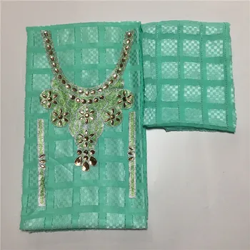 

atiku fabric for men&women swiss voile lace in switzerland emerald green lace beaded collar applique mulberry silk fabric 7yard
