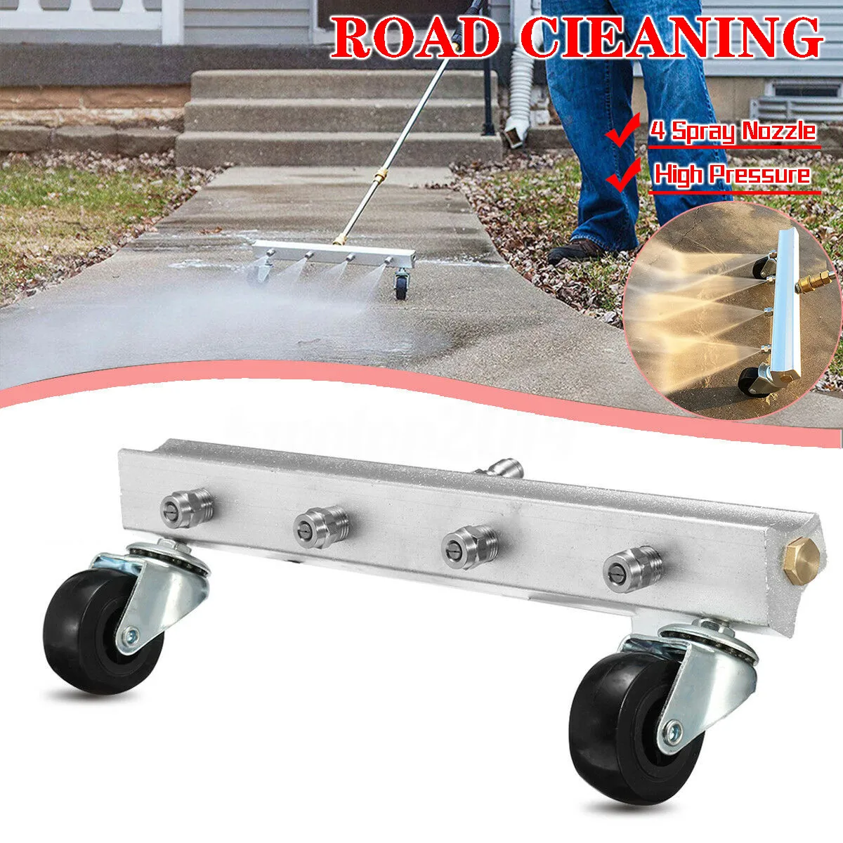 

Car Beauty Road Cleaning Nozzle Automobile Chassis Cleaning And Road Cleaning Nozzle Water Broom Power Washer JUNE1