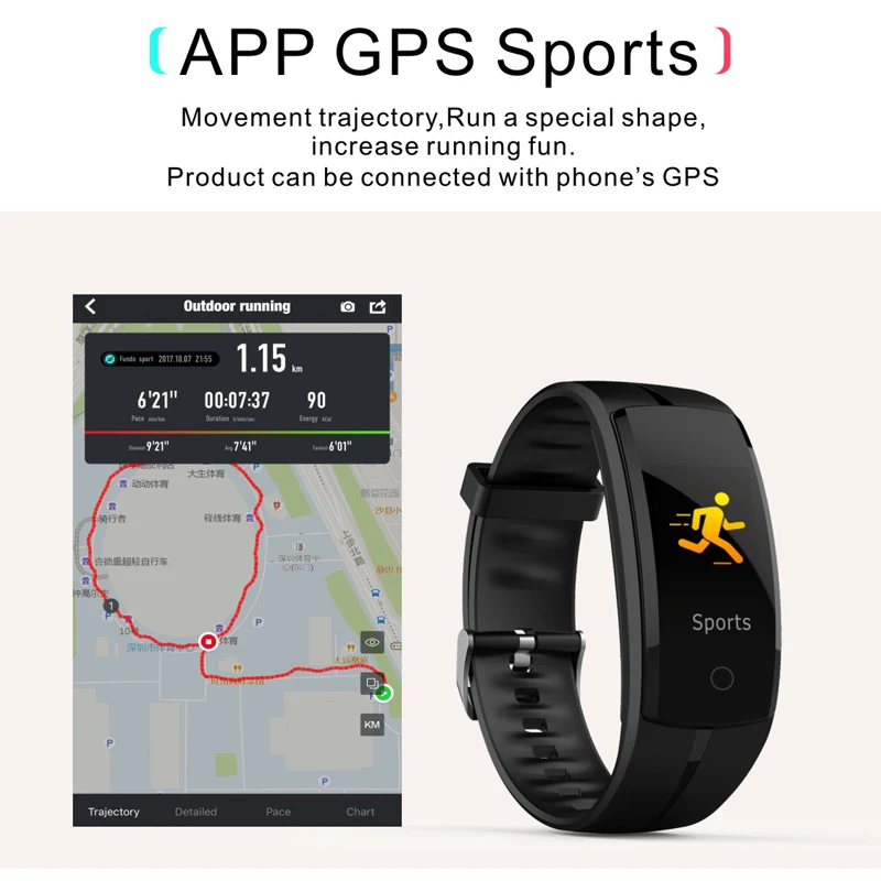 QS100 Смарт IP67 Водонепроницаемый Heart Rate Monitor Спортивные Фитнес измеритель