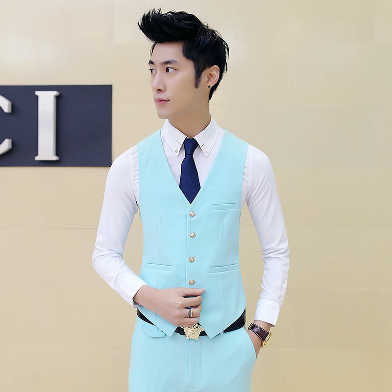 ==> [Free Shipping] Buy Best male suits Waistcoat 2017 new Mens suit vest Premium brand men Pure color slim groom Boys vests popular Hot Tops Size S M-2XL Online with LOWEST Price | 32793570864