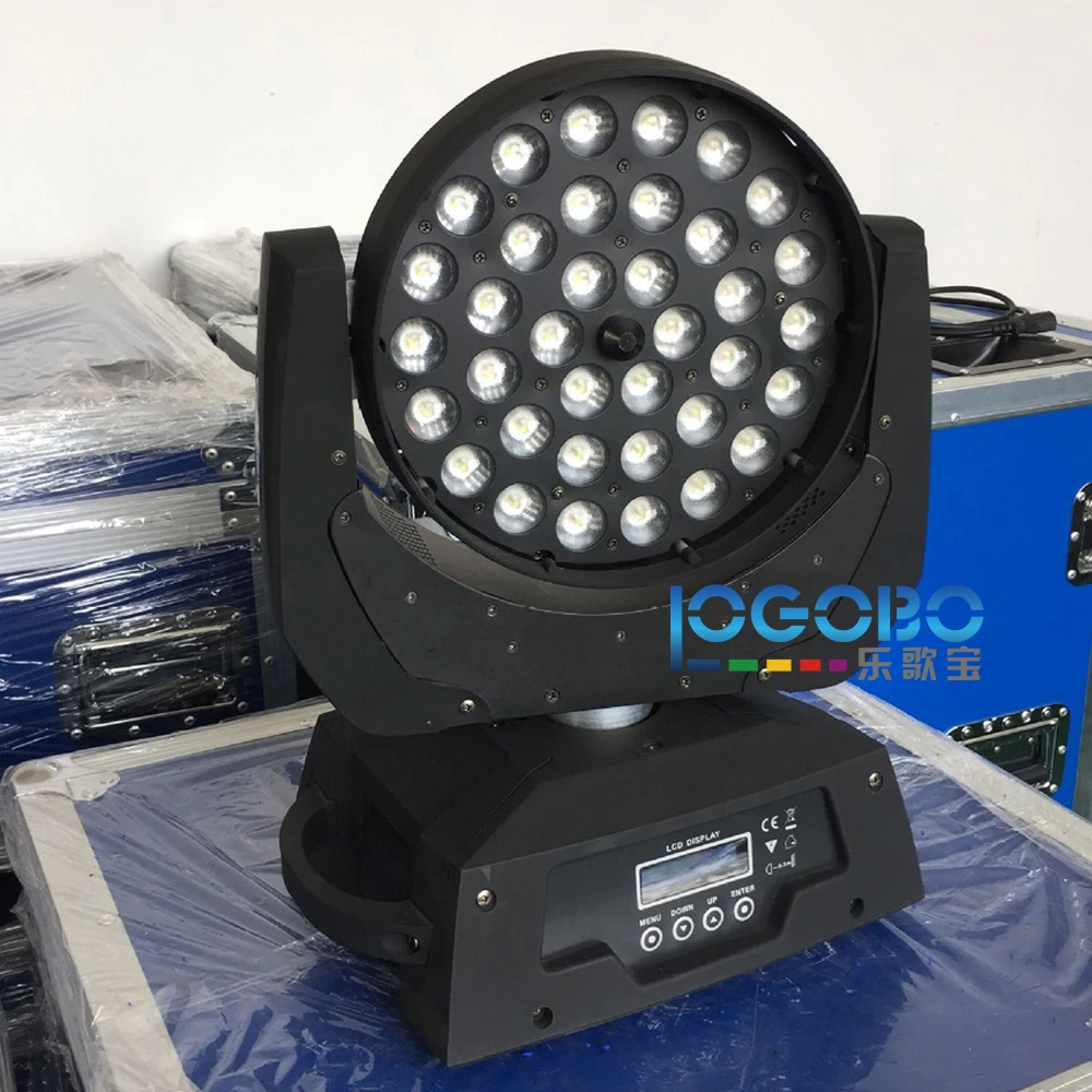 

Freeship 4 Units of 10Wx36 LED Zoom RGBW 4in1 Color Moving Head Wash Lights Stage Equipment Lighting Laser DJ Party Disco Lights