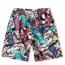 Письмо ABC доска короткие приморский праздник стрейч брюки фитнес быстросохнущая спортивная одежда тренажерные залы тренировки Мужские дышащие шорты для мужчин