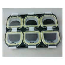 Мини водонепроницаемая рыболовная снасть Коробка крючок приманки хранилище для рыболовных снастей чехол с магнитом 6 отсеков 2 цвета