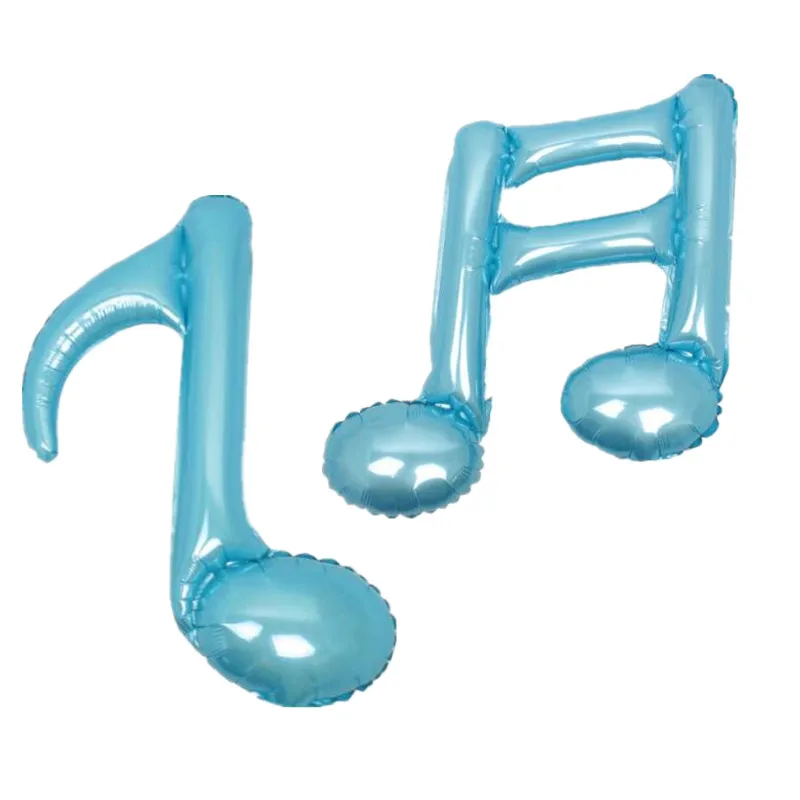 10 шт цветные музыкальные шары с двойными нотами, вечерние шары средней школы, Феста, музыкальные ноты на день рождения, фольгированные воздушные шары, неоновые вечерние принадлежности для мероприятий - Цвет: pearl blue