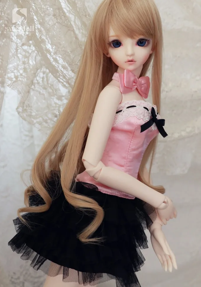 Модное кружевное платье с вуалью для Bjd 1/3 кукла/шарнирная Кукла SD Одежда для куклы