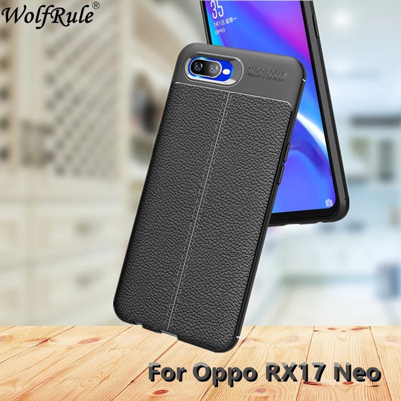 

Wolfrule Cover Oppo RX17 Neo Case Oppo RX 17 Neo Silicone Case Lichee Rugged Style Hybrid Phone Case For Oppo RX17 Neo Cover 6.4