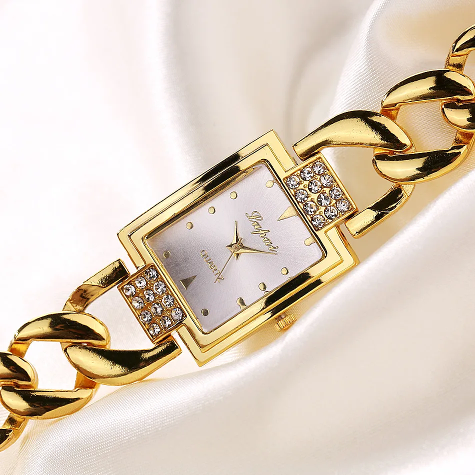Золотые часы из нержавеющей стали женские модные часы подарок хрустальные стразы женские часы Relogio Feminino# BL1