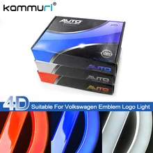 KAMMURI Styling 4D Emblema Do Carro Logo Luz para Volkswagen GOLF 6 MAGOTAN CC Tiguan BORA Scirocco 11 cm LEVOU Antes Emblema Traseiro Log