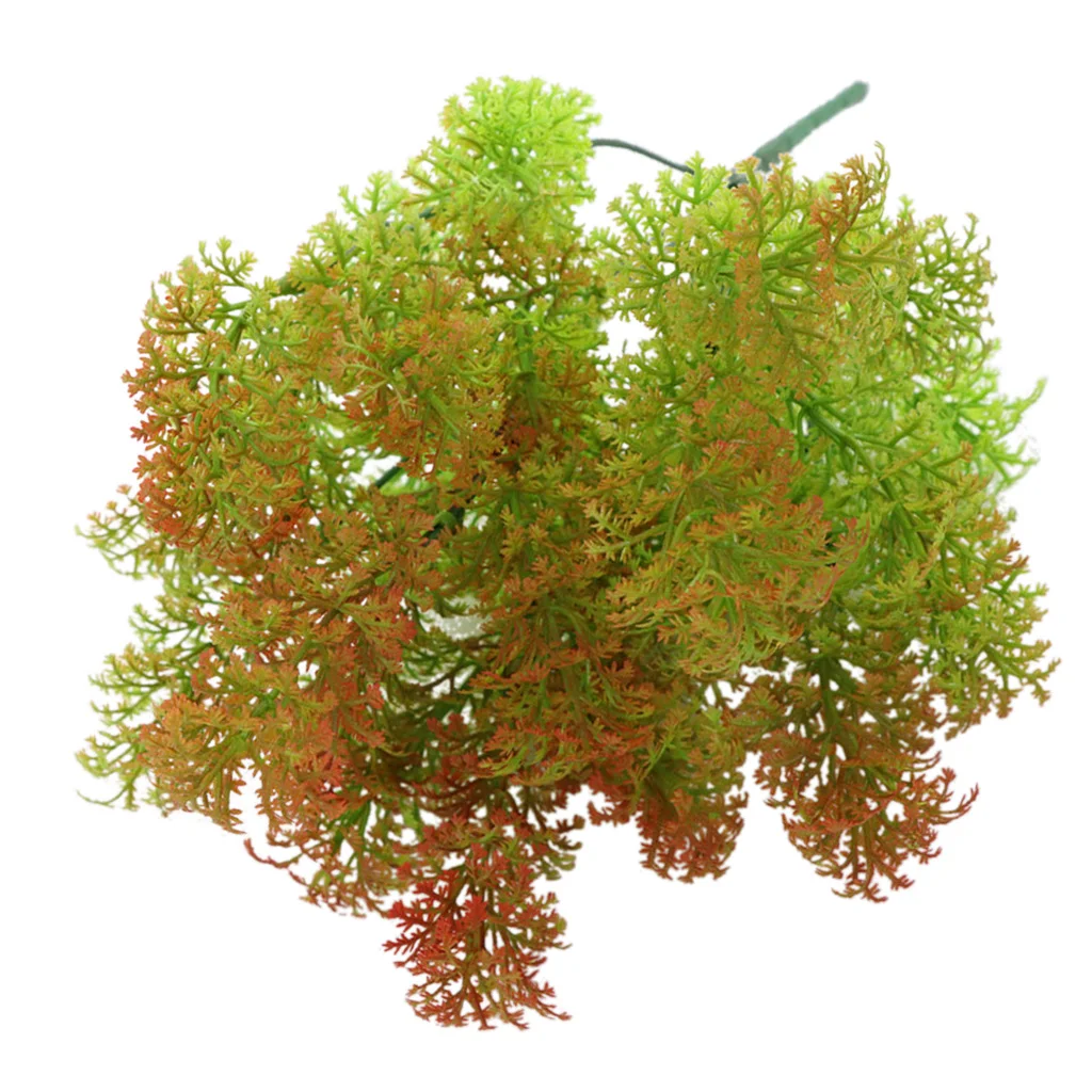 2pcs 35cm Artificial Lifelike Plastic Moss Grass Plant Wedding Home Office Window Sill Bonsai Floral Decor Crafts