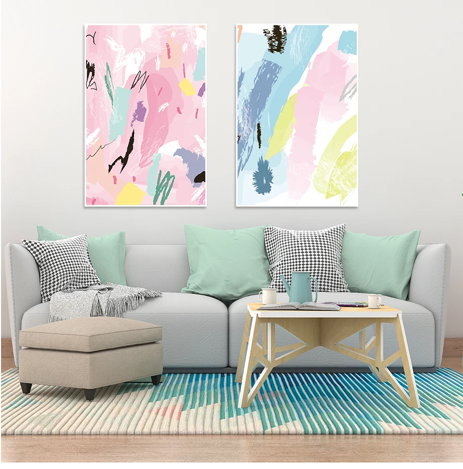 Watercolor Drawing Wall Pictures Nordic Design Posters Home Decoration Brand Waterproof Ink New Painting Diy Home Decor (7)