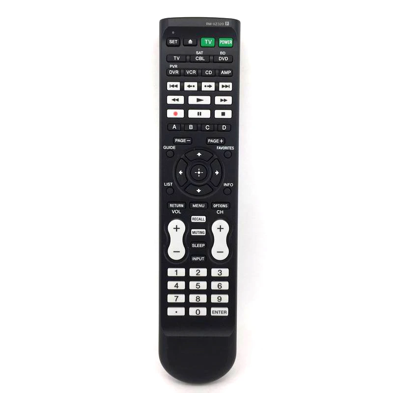 

Original SYSTEM universal learning TV remote control RM-VZ320 7 Compatible Components