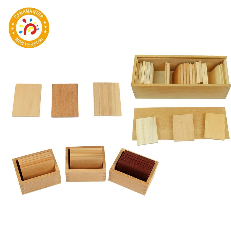 

Montessori Material Wooden Toy Teaching Aids Baric Tablets with Box Sensory Toy