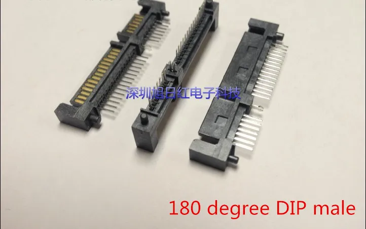 Разъем 7Pin + 15P SATA для жесткого диска разъем штекера 90 или 180 градусов игла DIP SMD|dip