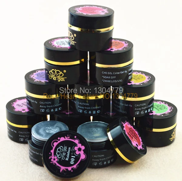 

12 Che Rainbow Translucent Gel Color Nail LED UV Builder Gel Nail Art Creative Manicure Set Decoration Tools