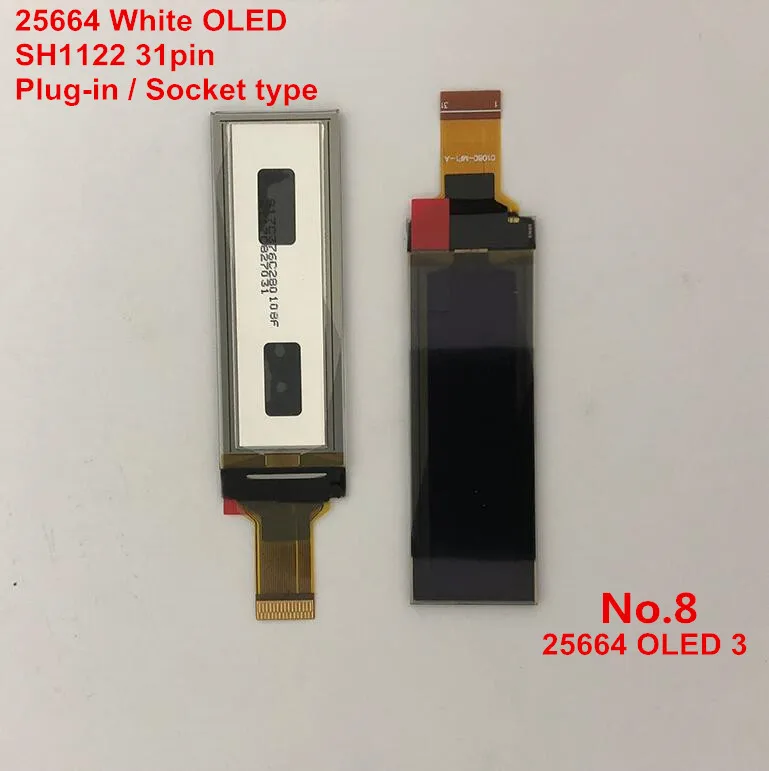 12832 2,08 дюймовый дисплей SSD1307 PM OLED 256x64 SH1122 7pin 4-провод SPI 3-провод SPI I2C белого и синего цветов на выбор, с адаптером PCB - Цвет: 25664 OLED 3 31pin