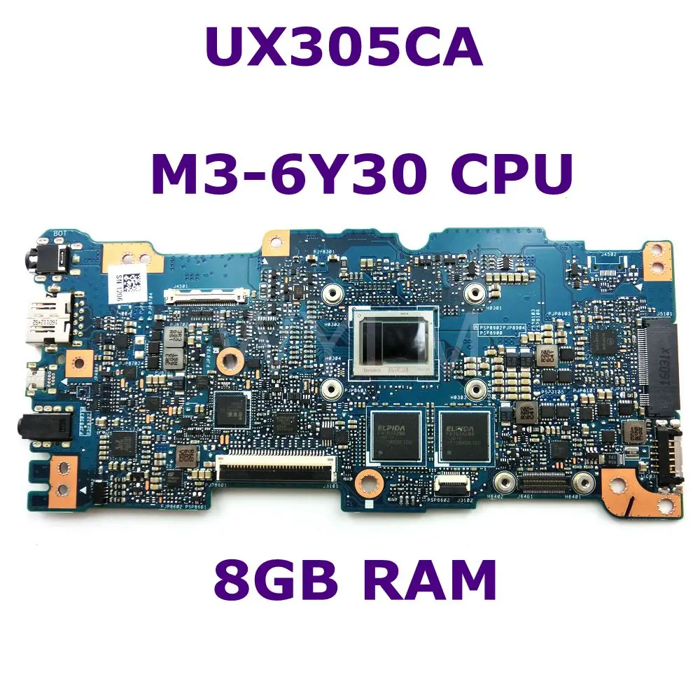 UX305CA M3-6Y30 процессор 8 ГБ ОЗУ материнская плата REV 2,0 для ASUS UX305C UX305CA материнская плата Zenbook 90NB0AA0-R00040 протестированная