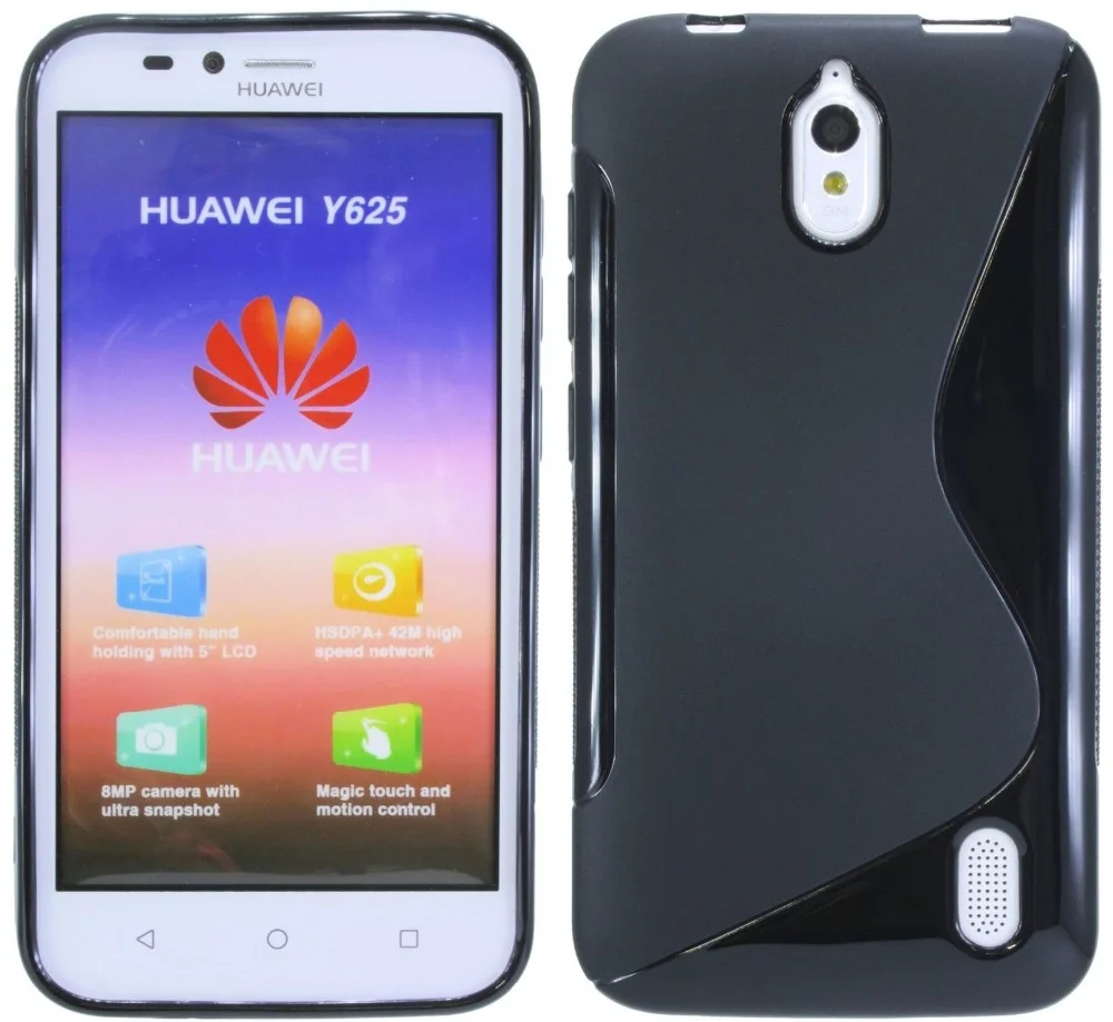 Для huawei Y625 чехол тонкий Гибкая цветная силиконовая сумка Мягкий матовый из ТПУ
